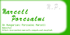 marcell porcsalmi business card